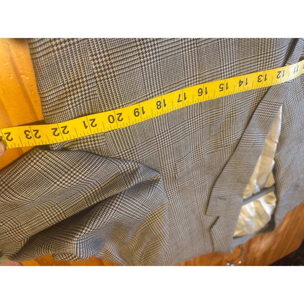 BROOKS BROTHERS Mens Silk‎ Wool Glen Plaid Blazer Sport Coat 44R business Casual - Picture 5 of 11